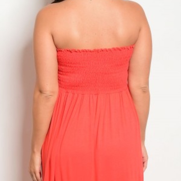 LAST 2X & 3X  ! Fun in the Sun Coral & White maxi - Picture 3 of 4